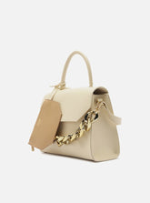 BOLSA SATCHEL OFF IARA MÉDIA BEGE A 50023 0477 0111 AREZZO